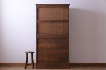 中古　北海道民芸家具　HM160K　シックなインテリアと相性の良い食器棚(本箱、収納棚)(定価約45万円)