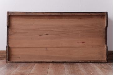 アンティーク家具　和製アンティーク　前面ケヤキ材　古い質感が味わい深い時代箪笥ローボード(引き出し、衣装箪笥)