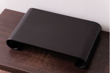 アンティーク雑貨　和製アンティーク　唐木材　ふじ印　シンプルかつ上品な佇まいの巻き花台(飾り台)