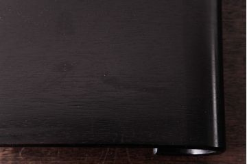 アンティーク雑貨　和製アンティーク　唐木材　ふじ印　シンプルかつ上品な佇まいの巻き花台(飾り台)
