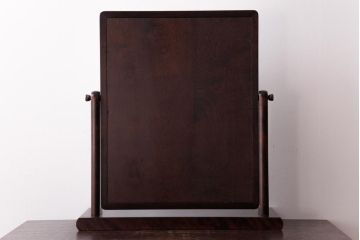 アンティーク雑貨　中古　北海道民芸家具　#363　シックな雰囲気漂う上品な色味の置鏡(スタンドミラー、卓上鏡)