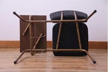 レトロ家具　ビンテージ　個性が光るレトロなテレフォンベンチ(コーヒーテーブル、サイドテーブル、チェア)