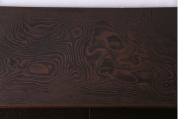 中古　指物工芸品　木の質感を活かした上品な作りの飾り棚(収納棚、茶棚)