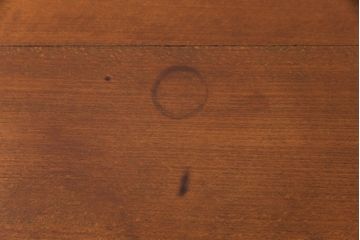 レトロ家具　昭和レトロ　ブナ材　どっしりとした構えが魅力的な補助天板付き片袖机(ワークデスク、在宅ワーク、在宅用、カウンターテーブル、作業台)