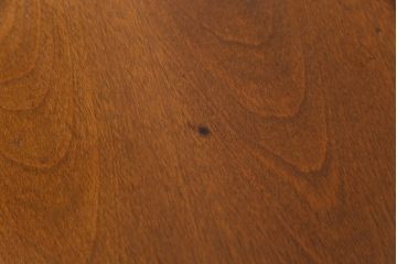 レトロ家具　昭和レトロ　カバ材　個性的なデザインがおしゃれな片袖机(デスク、ワークデスク、作業台)