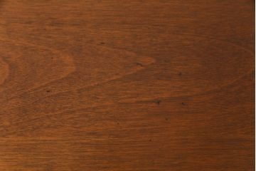 レトロ家具　昭和レトロ　カバ材　個性的なデザインがおしゃれな片袖机(デスク、ワークデスク、作業台)