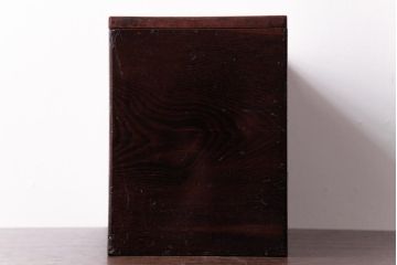 アンティーク雑貨　和製アンティーク　ケヤキ玉杢　漆塗りが上品な裁縫箱(お針箱、小引き出し、小物収納)