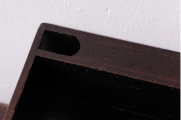 アンティーク雑貨　和製アンティーク　ケヤキ玉杢　漆塗りが上品な裁縫箱(お針箱、小引き出し、小物収納)