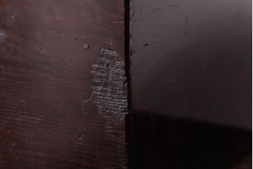 アンティーク雑貨　和製アンティーク　ケヤキ玉杢　漆塗りが上品な裁縫箱(お針箱、小引き出し、小物収納)