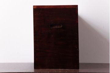 アンティーク家具　和製アンティーク　総ケヤキ材　玉杢が上品な引き出し付きの鏡台(化粧箱、小引き出し、小物収納)
