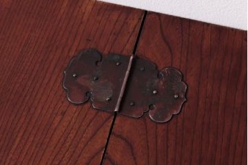 アンティーク家具　和製アンティーク　総ケヤキ材　玉杢が上品な引き出し付きの鏡台(化粧箱、小引き出し、小物収納)