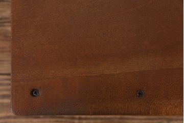 昭和中期　ペイント家具　ナチュラルな雰囲気が可愛らしい角スツール(アンティークホワイト)(2)