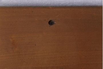 昭和中期　ペイント家具　ナチュラルな雰囲気が可愛らしい角スツール(モカベージュ)(2)