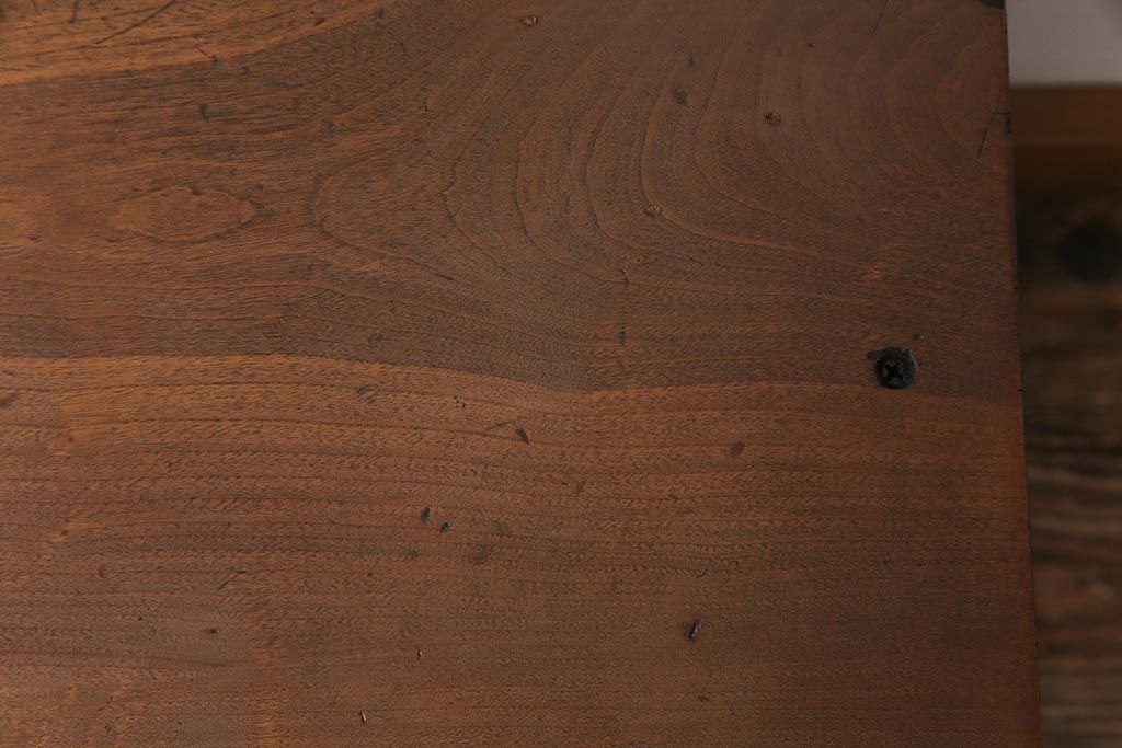 ペイント家具　メンズライクにもおすすめなネイビーカラーの学校スツール(角スツール、花台)(1)