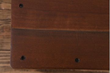 ペイント家具　メンズライクにもおすすめなネイビーカラーの学校スツール(角スツール、花台)(3)