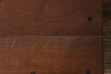 ペイント家具　ペイントカラーと板座の組み合わせが愛らしい角スツール(学校スツール、花台)