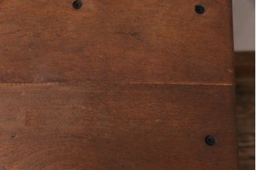 ペイント家具　ペイントカラーと板座の組み合わせが愛らしい角スツール(学校スツール、花台)(1)