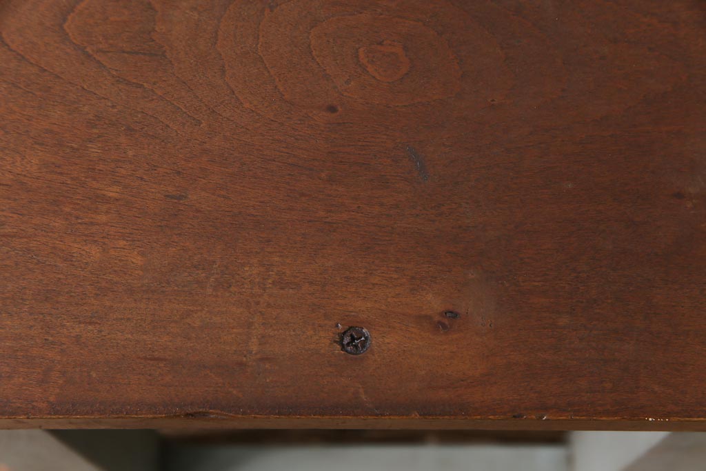 ペイント家具　ペイントカラーと板座の組み合わせが愛らしい角スツール(学校スツール、花台)(1)