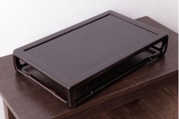 アンティーク雑貨　古民具・骨董　紫檀材　大振り　滑らかな木肌が上品な花台(飾り台、盆栽卓)