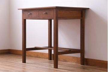 アンティーク家具　昭和初期　栓材　シンプルで素朴な雰囲気が魅力の平机(デスク、在宅ワーク、在宅用作業台)