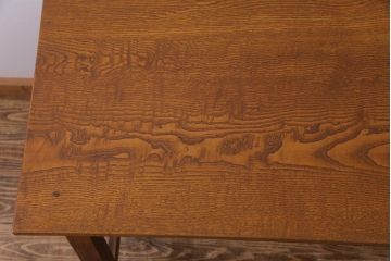 アンティーク家具　昭和初期　栓材　シンプルで素朴な雰囲気が魅力の平机(デスク、在宅ワーク、在宅用作業台)