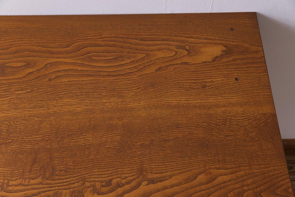 アンティーク家具　昭和初期　栓材　シンプルで素朴な雰囲気が魅力の平机(デスク、在宅ワーク、在宅用作業台)