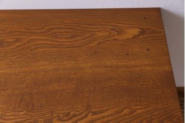 アンティーク家具　昭和初期　栓材　シンプルで素朴な雰囲気が魅力の平机(デスク、在宅ワーク、在宅用作業台)