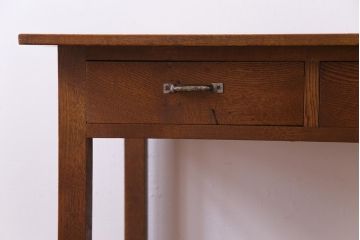 アンティーク家具　昭和初期　栓材　シンプルで素朴な雰囲気が魅力の平机(デスク、在宅ワーク、在宅用作業台)