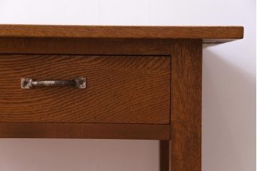 アンティーク家具　昭和初期　栓材　シンプルで素朴な雰囲気が魅力の平机(デスク、在宅ワーク、在宅用作業台)