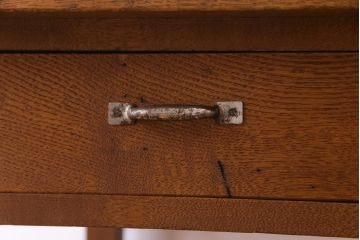 アンティーク家具　昭和初期　栓材　シンプルで素朴な雰囲気が魅力の平机(デスク、在宅ワーク、在宅用作業台)