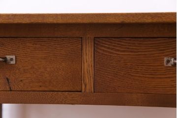 アンティーク家具　昭和初期　栓材　シンプルで素朴な雰囲気が魅力の平机(デスク、在宅ワーク、在宅用作業台)