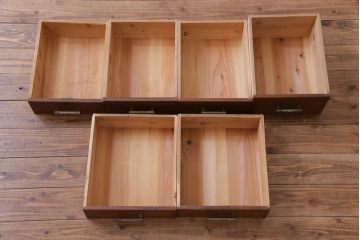 レトロ家具　昭和レトロ　栗・樺材　味わいのある趣が魅力の薄型ワークデスク(片袖机、在宅ワーク、在宅用)