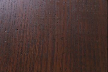 レトロ家具　昭和レトロ　栗・樺材　味わいのある趣が魅力の薄型ワークデスク(片袖机、在宅ワーク、在宅用)