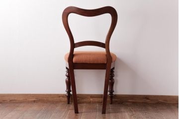 【K様ご成約品】フランスアンティーク　マホガニー材　優美なデザインの上品なチェア(ダイニングチェア、椅子)