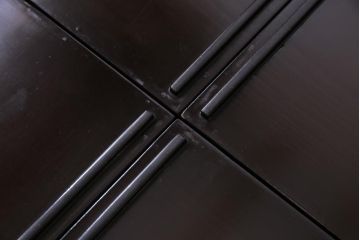 和製アンティーク　丸に二本杉紋　二葉葵　共箱付き重箱(和食器、漆器)