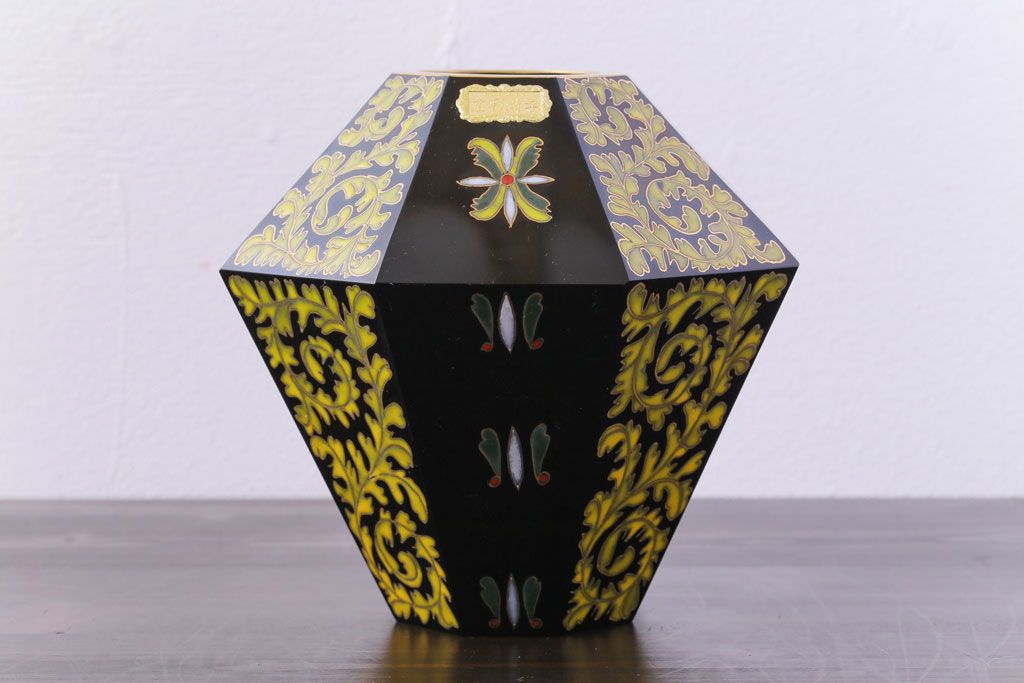 高級芸術名作 日本製ガラス大花瓶 美しい硝子細工大き目サイズ硝子芸術