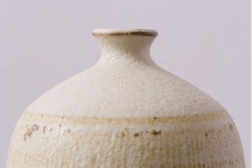 アンティーク雑貨　昭和期　笠間焼　記念品　荒田耕治作　一輪挿(花瓶、花器)(2)