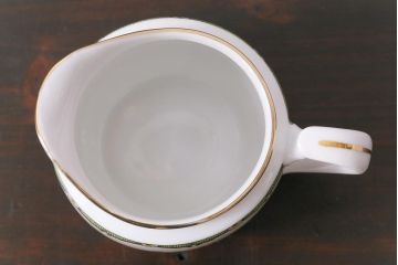 オールドノリタケ(則武・日陶)　ヤジロベー印　クラシックな洋食器3点セット(平皿、ポット、クリーマー)