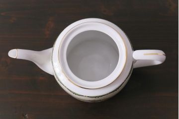 オールドノリタケ(則武・日陶)　ヤジロベー印　クラシックな洋食器3点セット(平皿、ポット、クリーマー)