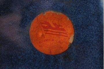 アンティーク雑貨　昭和初期　北日本汽船株式会社　記念品　陶器製ブックエンド(本立て)