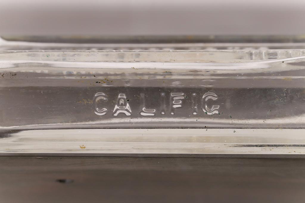 アンティーク雑貨　ビンテージ　CALIFORNIA FIG SYRUP　ディスプレイに活躍するガラスビン(瓶、ボトル)2本セット