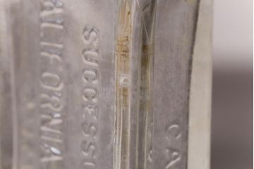 アンティーク雑貨　ビンテージ　CALIFORNIA FIG SYRUP　ディスプレイに活躍するガラスビン(瓶、ボトル)2本セット