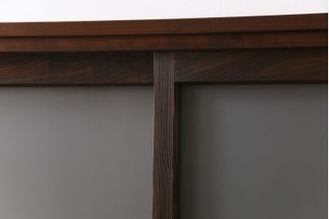 ラフジュ工房オリジナル　建具リメイク　色ガラスがおしゃれな収納棚(サイドボード、戸棚)