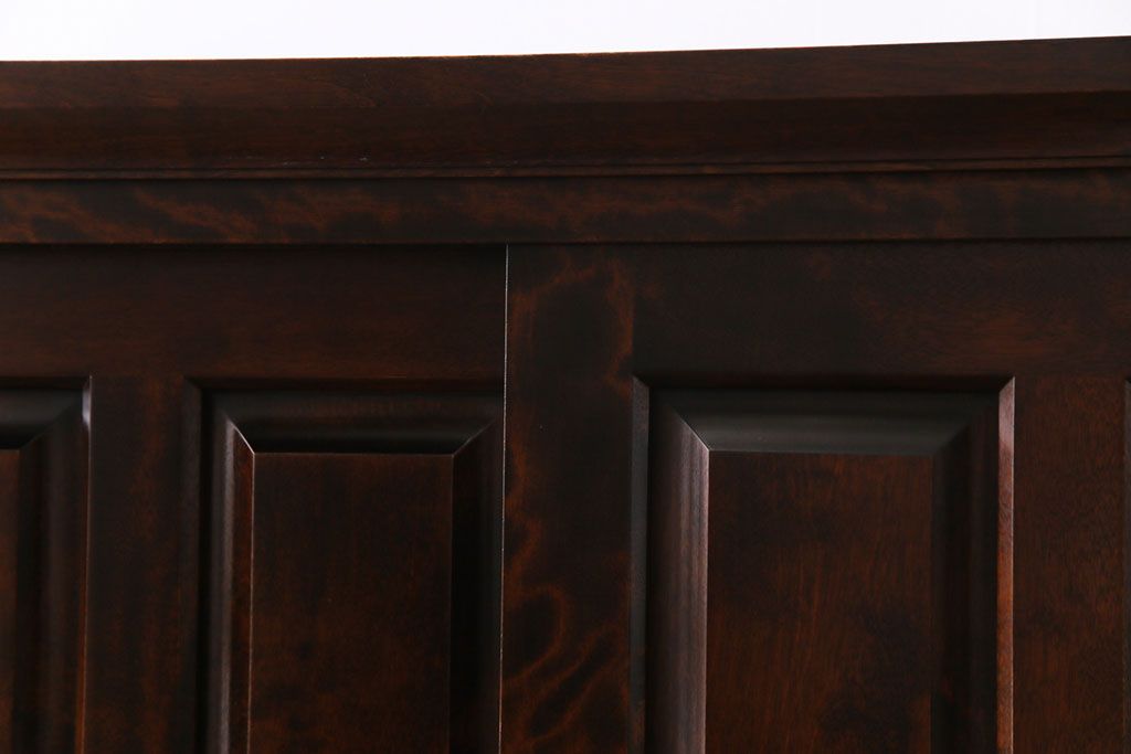 中古　北海道民芸家具　シックな色合いが上品な下駄箱(収納棚)