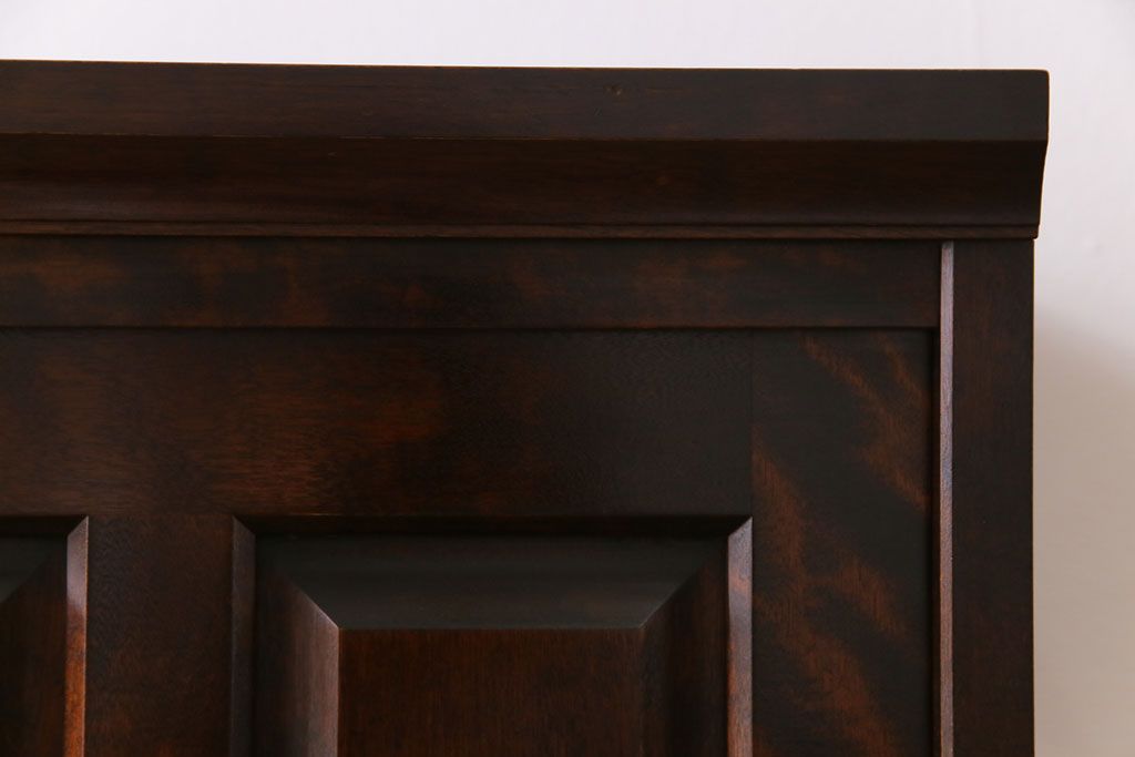 中古　北海道民芸家具　シックな色合いが上品な下駄箱(収納棚)