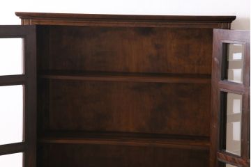 中古　松本民芸家具　洋の雰囲気を感じるA型面取書棚(ブックケース、本箱、キャビネット)(定価約44万7000円)