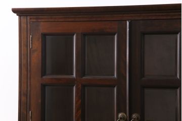 中古　松本民芸家具　洋の雰囲気を感じるA型面取書棚(ブックケース、本箱、キャビネット)(定価約44万7000円)