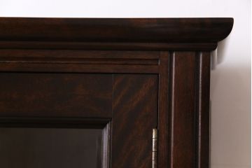 中古　松本民芸家具　洋の雰囲気を感じるA型面取書棚(ブックケース、本箱、キャビネット)(定価約44万7000円)