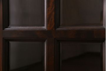 中古　松本民芸家具　洋の雰囲気を感じるA型面取書棚(ブックケース、本箱、キャビネット)(定価約44万7000円)