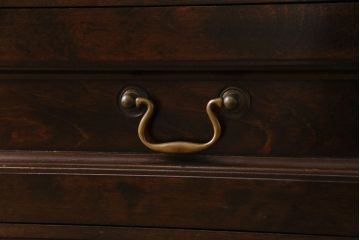 中古　松本民芸家具　洋の雰囲気を感じるA型面取書棚(ブックケース、本箱、キャビネット)(定価約44万7000円)